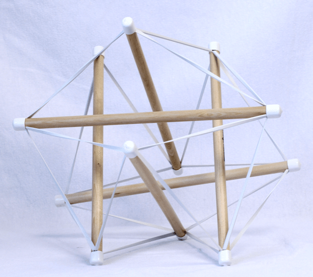 Non-actuated tensegrity structure